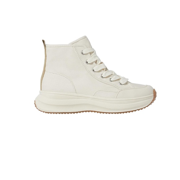 Zara Cream High-Top Sneakers - Picture 1 of 5
